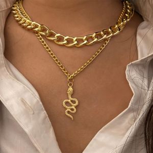 2021 Thin Snake Chain Necklace For Women Fashion Collar Gold Choker Necklaces Party Accessories Minimalist Jewelry