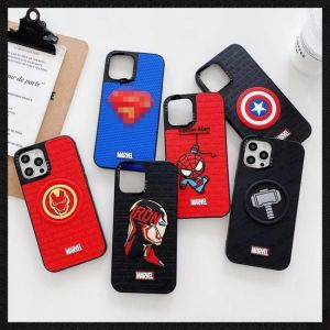 Beauty(WA)Shop children accessories Spider man iron Man Captain 3D phone case for iPhone 13 12 11 Pro Promax X XS XR max 7 8plus fashion cool shockproof cover shell
